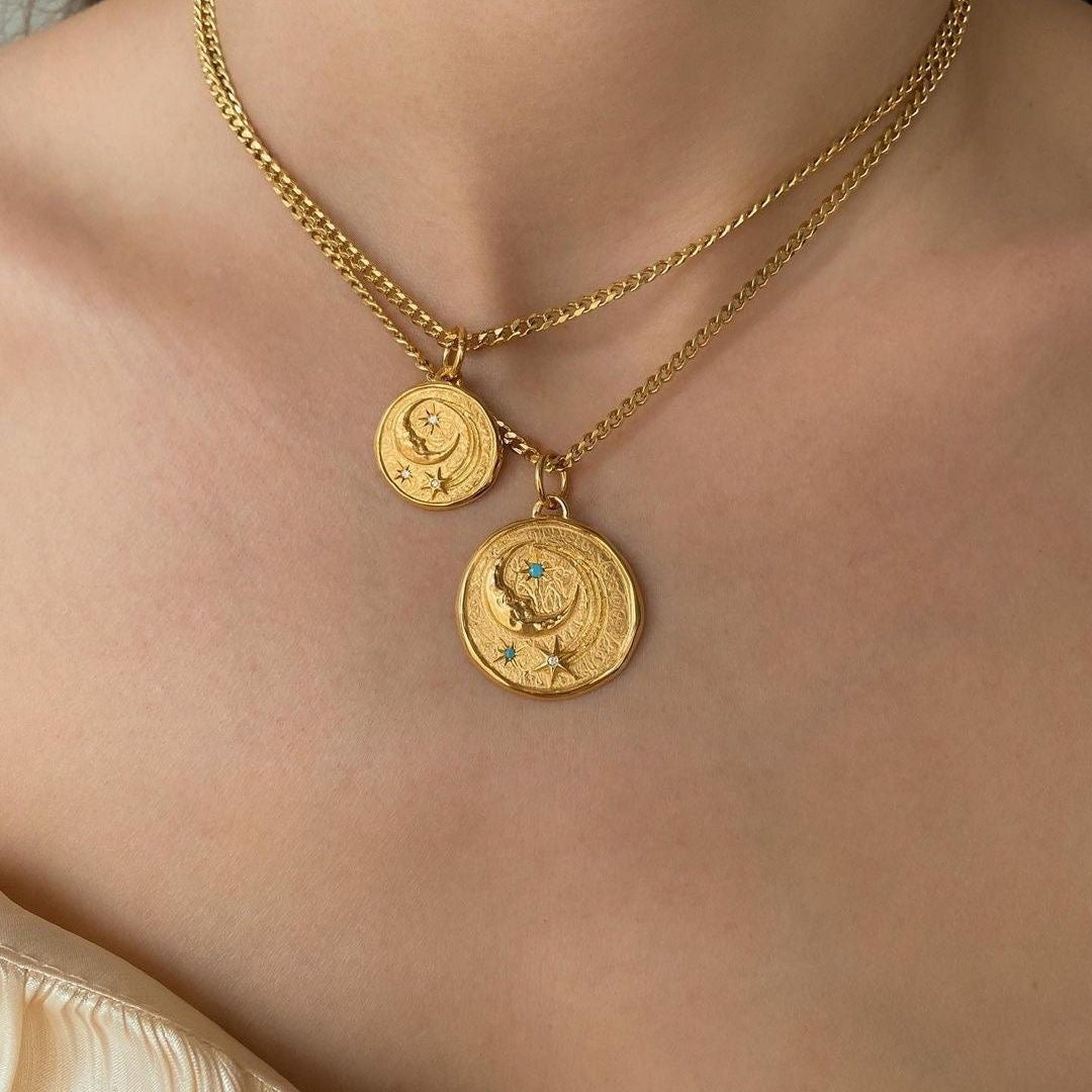 Double night sky necklace