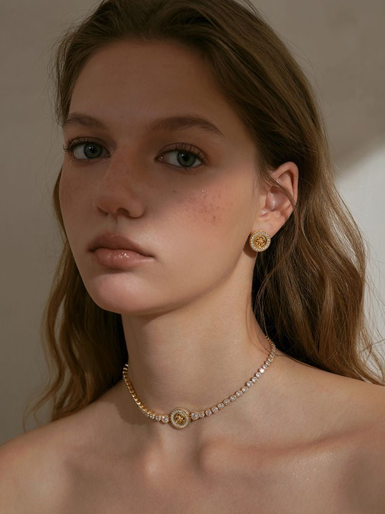Button earrings