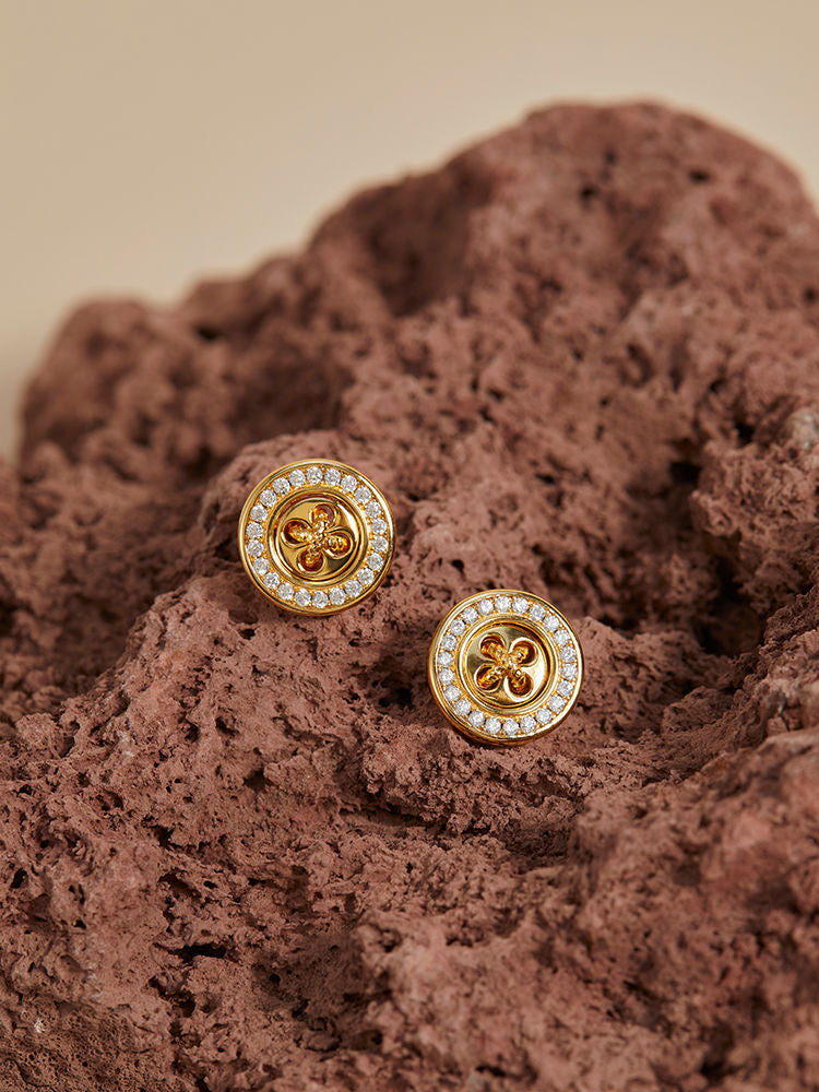 Button earrings