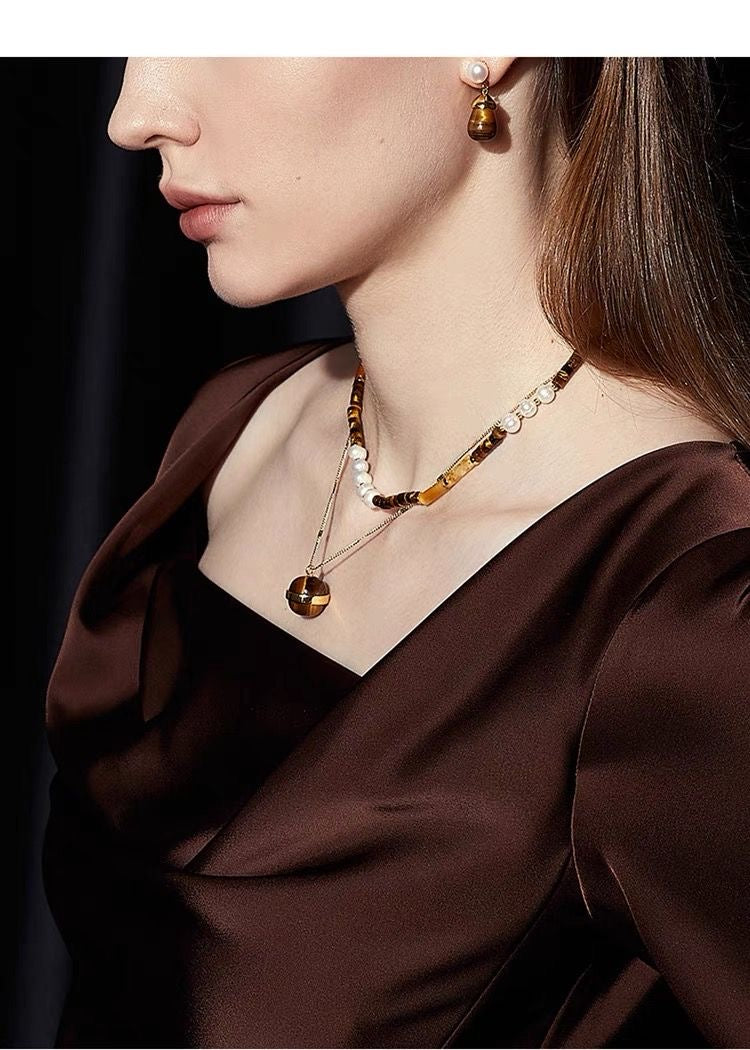 Tiger eye stone necklace