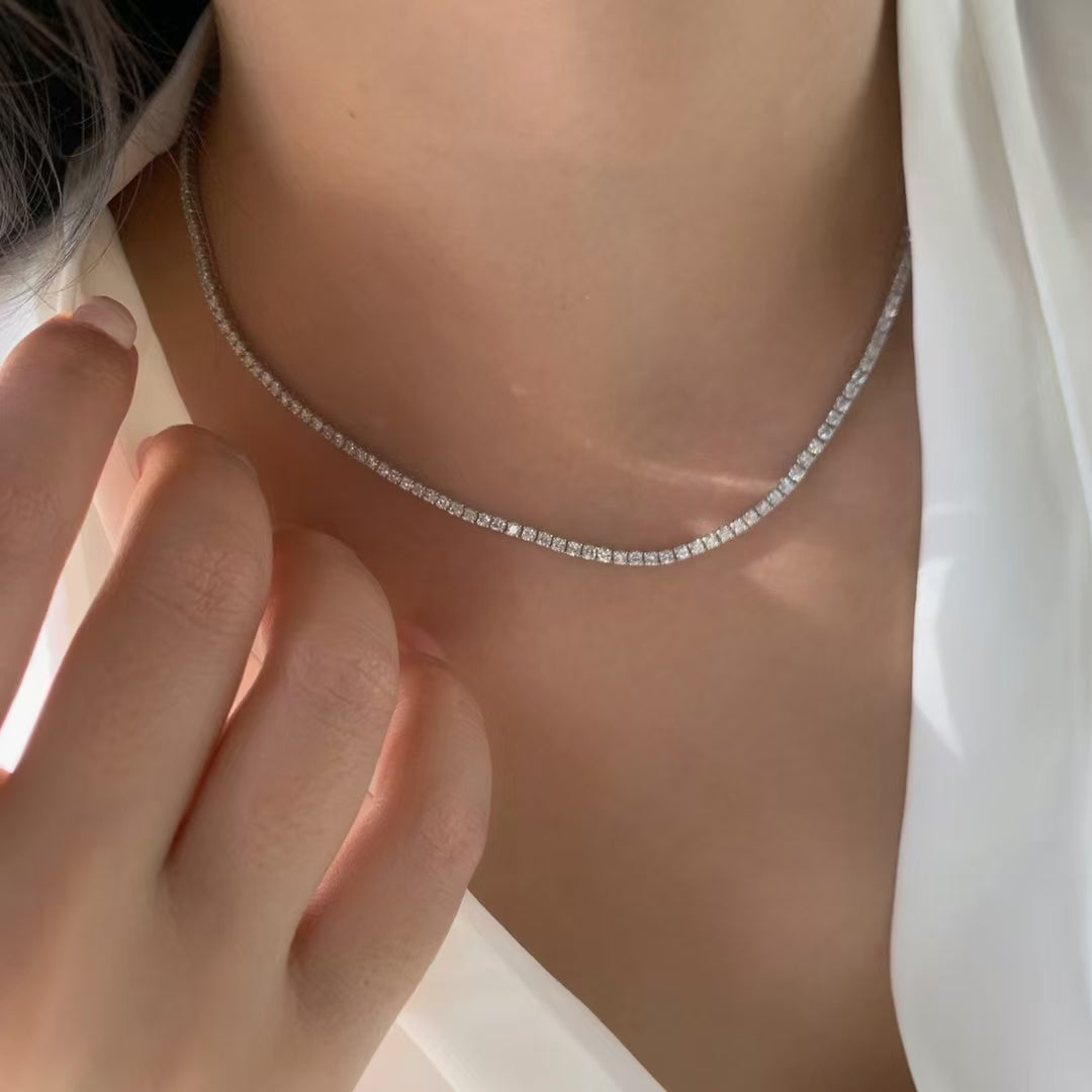 Tennis diamond necklace