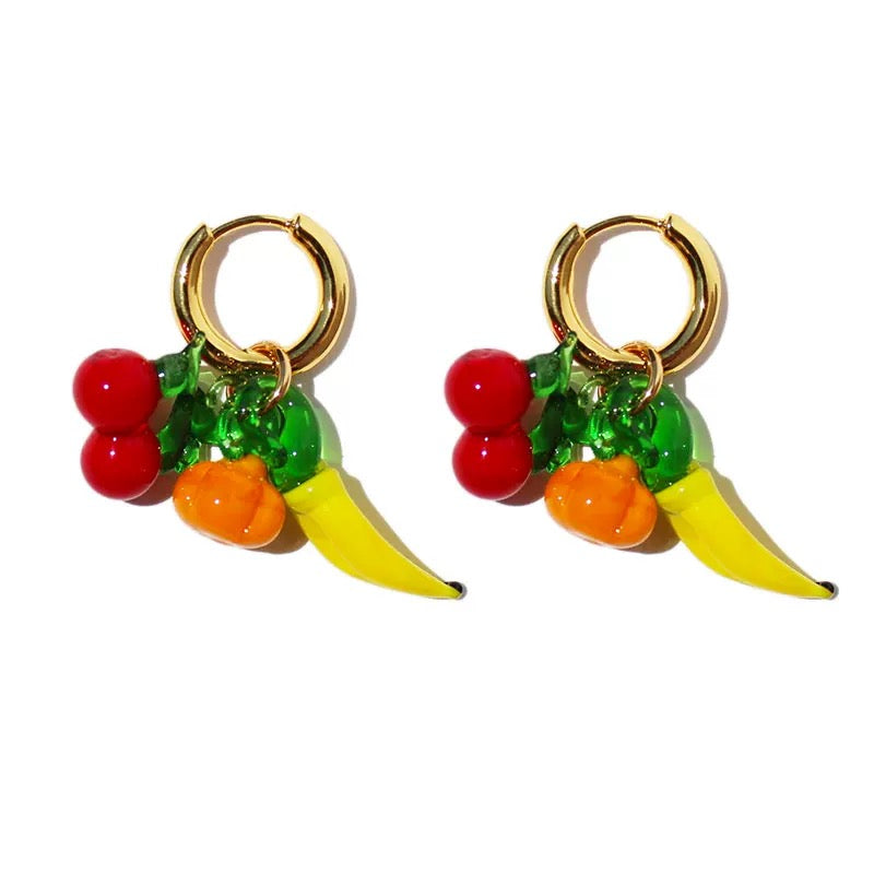 Banana earrings
