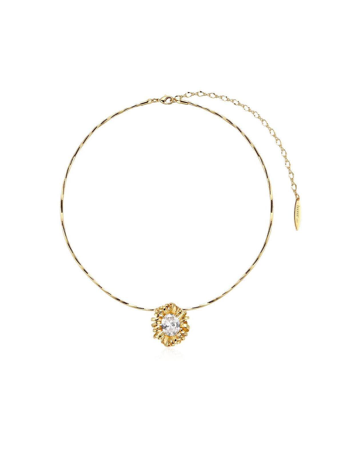 Sunflower diamond choker