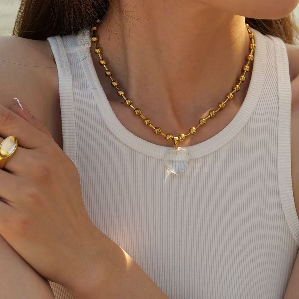 Golden heart necklace