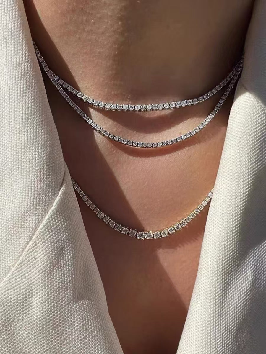 Tennis diamond necklace