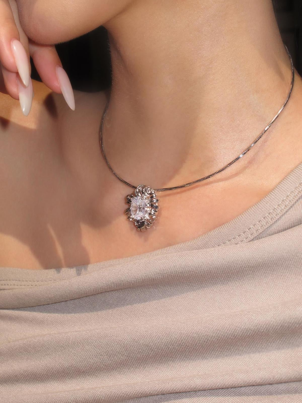 Sunflower diamond choker
