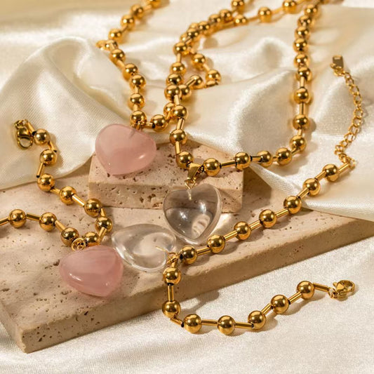 Golden heart necklace