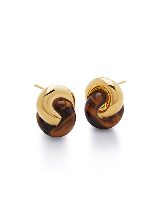 Tiger's eye stone earrings