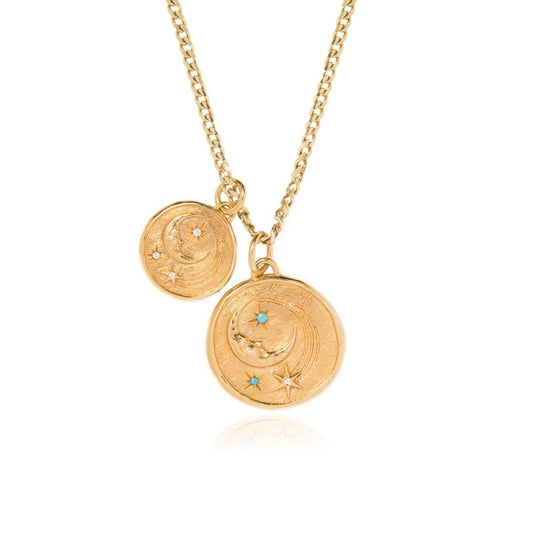 Double night sky necklace