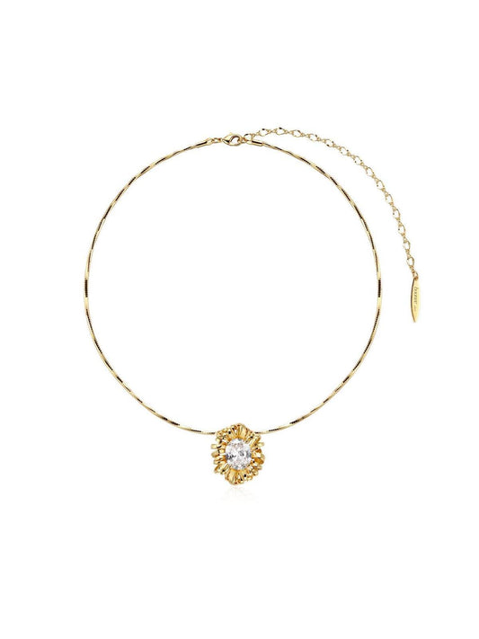 Sunflower diamond choker