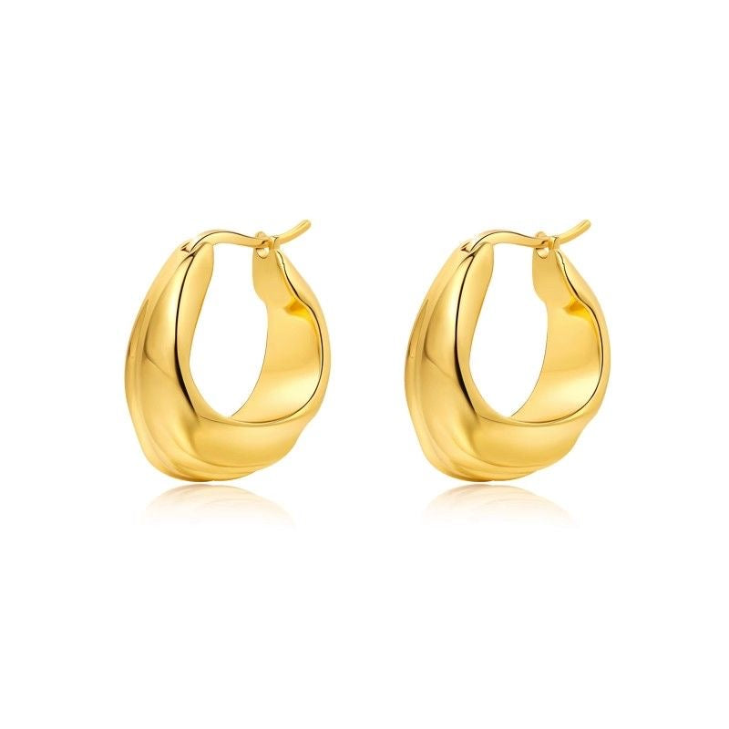 Irregular hoop earrings