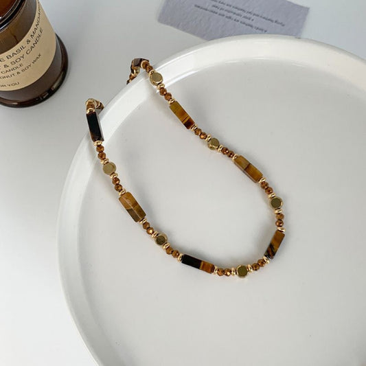 Tiger eye crystal necklace
