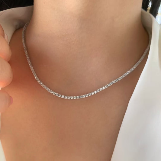 Tennis diamond necklace